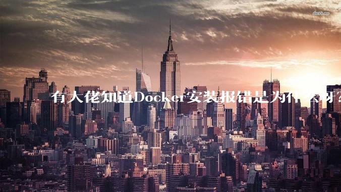 有大佬知道Docker安装报错是为什么呀？